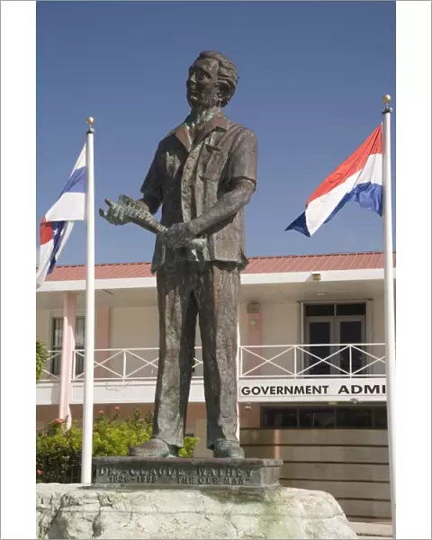 Government Admin Building and statue of Dr. Claude Wathey (The Ole Man)