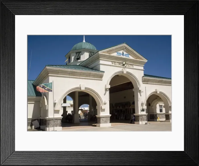 Framed Print : Entrance to Zante Port, St. Kitts, Leeward Islands, West Indies, Caribbean