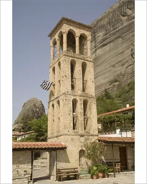 Byzantine church tower, Kalambaka, Meteora, Thessaly, Greece, Europe