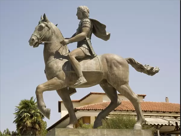 Alexander the Great statue, Pella, Macedonia, Greece, Europe