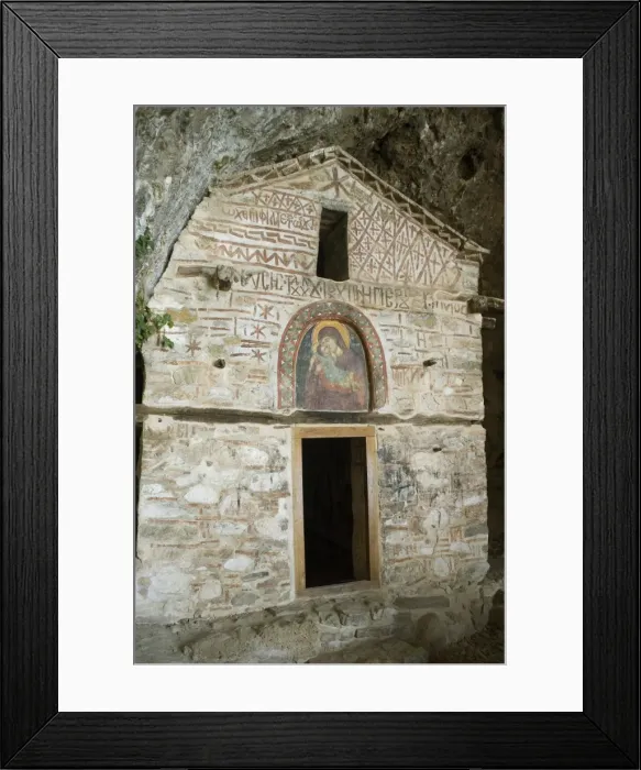 Framed Print : Panagia Eleoussa cave hermitage, Prespa lakes, Macedonia, Greece, Europe Framed Print : Panagia Eleoussa cave hermitage, Prespa lakes, Macedonia, Greece, Europe
