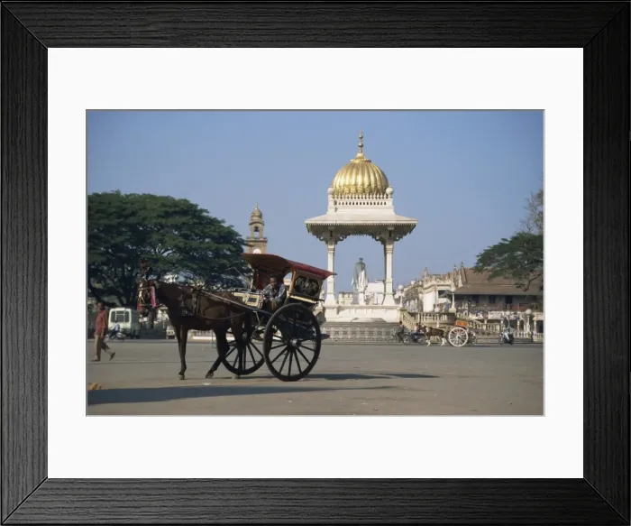 Framed Print : Horse and cart, Mysore, Karnataka state, India, Asia Framed Print : Horse and cart, Mysore, Karnataka state, India, Asia