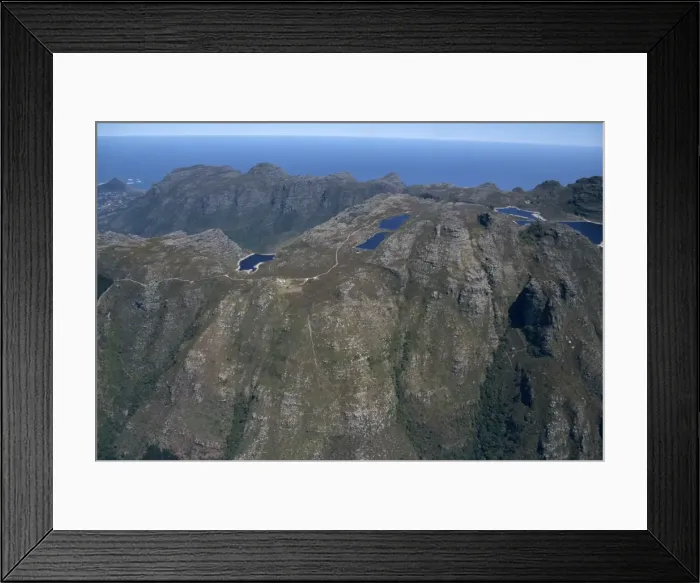 Framed Print : View from helicopter of Table Mountain, Cape Town, South Africa, Africa Framed Print : View from helicopter of Table Mountain, Cape Town, South Africa, Africa