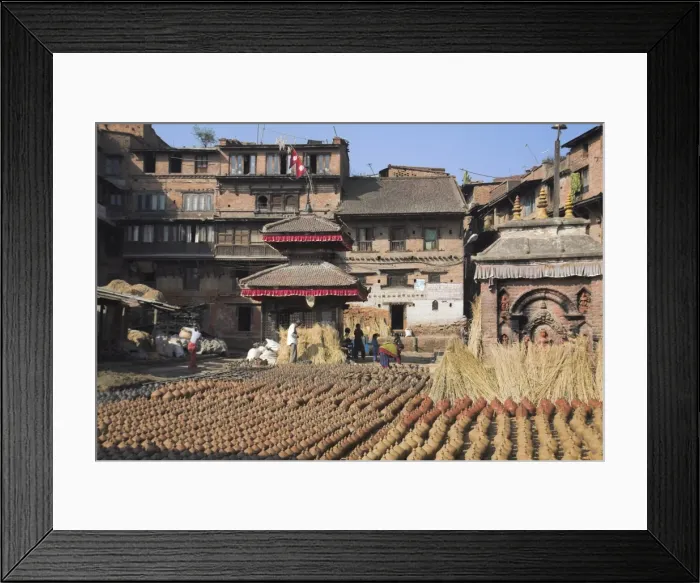 Framed Print : Ceramics in Pottery Square, Bhaktapur, Nepal, Asia Framed Print : Ceramics in Pottery Square, Bhaktapur, Nepal, Asia