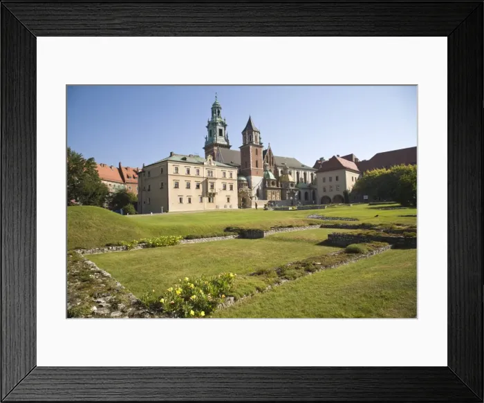 Framed Print : Remains of ancient ruins in front of Wawel Cathedral, Krakow, Poland, Europe Framed Print : Remains of ancient ruins in front of Wawel Cathedral, Krakow, Poland, Europe