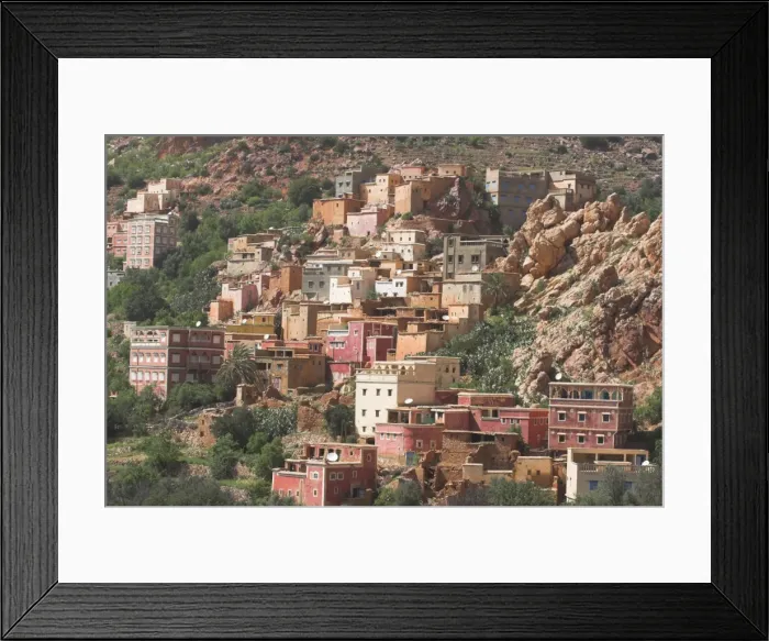 Framed Print : Tagoudiche Berber village on slopes of Jebel Lekst, near Tafraoute, Morocco Framed Print : Tagoudiche Berber village on slopes of Jebel Lekst, near Tafraoute, Morocco