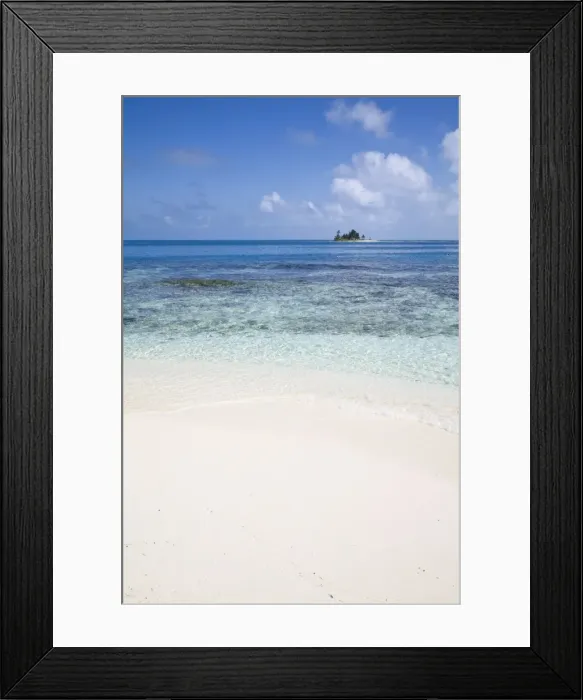 Framed Print : Beach, Silk Caye, Belize, Central America Framed Print : Beach, Silk Caye, Belize, Central America