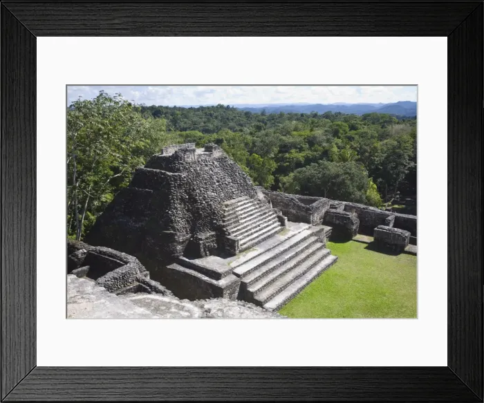 Framed Print : Plaza B temple, Mayan ruins, Caracol, Belize, Central America Framed Print : Plaza B temple, Mayan ruins, Caracol, Belize, Central America