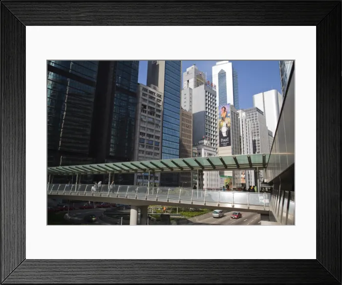 Framed Print : Pedestrian walkway, Connaught Road, Central, Hong Kong Island, Hong Kong, China, Asia Framed Print : Pedestrian walkway, Connaught Road, Central, Hong Kong Island, Hong Kong, China, Asia