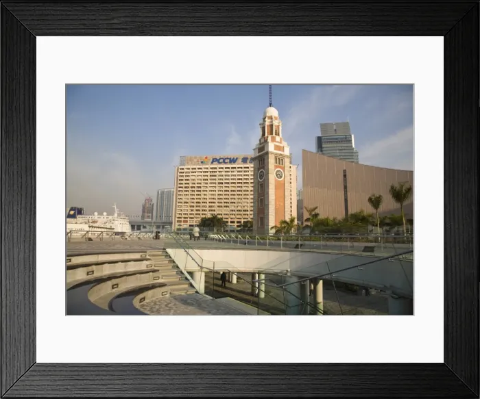 Framed Print : Clock Tower and Hong Kong Cultural Center, Tsim Sha Tsui East Promenade Framed Print : Clock Tower and Hong Kong Cultural Center, Tsim Sha Tsui East Promenade