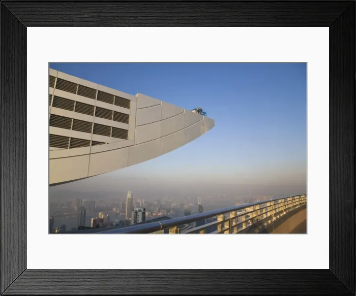 Framed Print : People on the viewing gallery of the Peak Tower, Victoria Peak, Hong Kong Island Framed Print : People on the viewing gallery of the Peak Tower, Victoria Peak, Hong Kong Island
