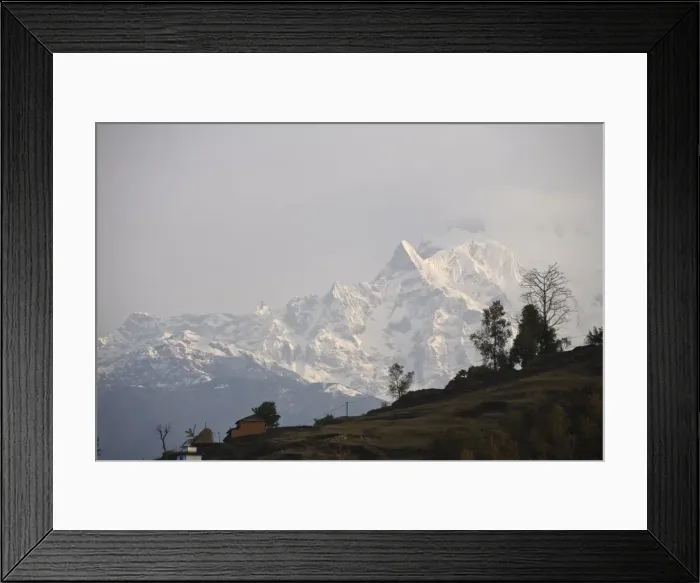 Framed Print : Early morning mountain view, Sikles trek, Pokhara, Nepal, Asia Framed Print : Early morning mountain view, Sikles trek, Pokhara, Nepal, Asia