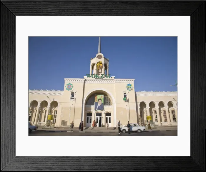 Framed Print : Train station, Ashkabad, Turkmenistan, Central Asia, Asia Framed Print : Train station, Ashkabad, Turkmenistan, Central Asia, Asia