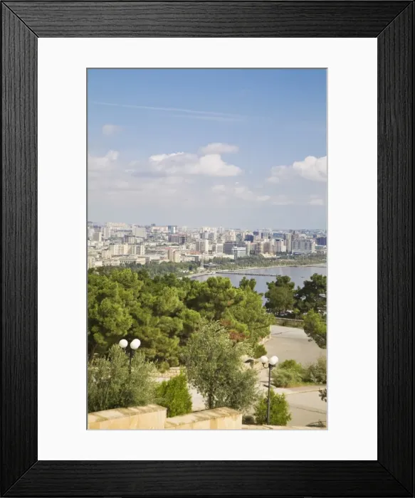 Framed Print : View of Baku and the Caspian Sea, Baku, Azerbaijan, Central Asia, Asia Framed Print : View of Baku and the Caspian Sea, Baku, Azerbaijan, Central Asia, Asia