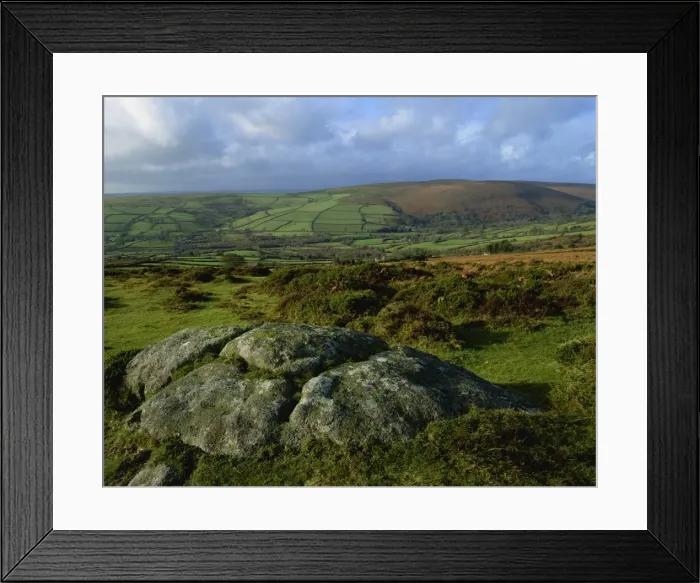 Framed Print : Looking towards Widecombe-in-the-Moor, Dartmoor, south Devon, England, United Kingdom Framed Print : Looking towards Widecombe-in-the-Moor, Dartmoor, south Devon, England, United Kingdom