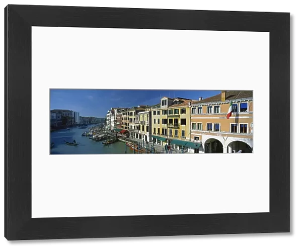 View along Grand Canal from Rialto Bridge, Venice, UNESCO World Heritage Site