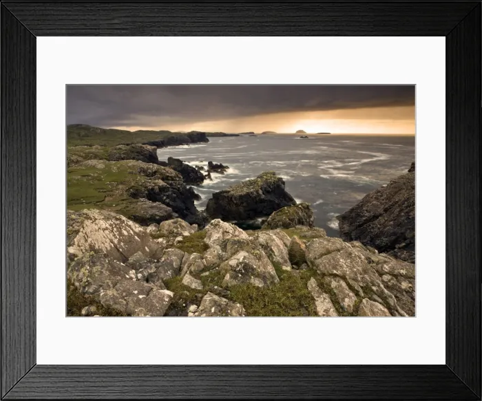 Framed Print : Stormy evening view along coastline near Carloway, Isle of Lewis, Outer Hebrides Framed Print : Stormy evening view along coastline near Carloway, Isle of Lewis, Outer Hebrides