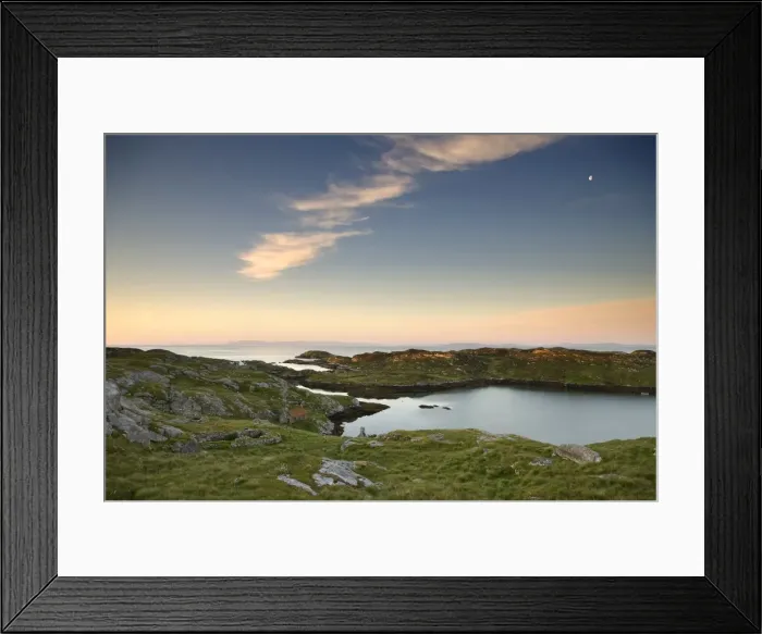 Framed Print : Dawn view towards the township of Manish and the coastline of Harris, Isle of Skye on the horizon Framed Print : Dawn view towards the township of Manish and the coastline of Harris, Isle of Skye on the horizon