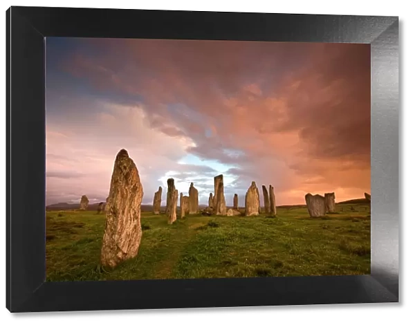 Standing Stones of Callanish at dawn, Callanish, near Carloway, Isle of Lewis
