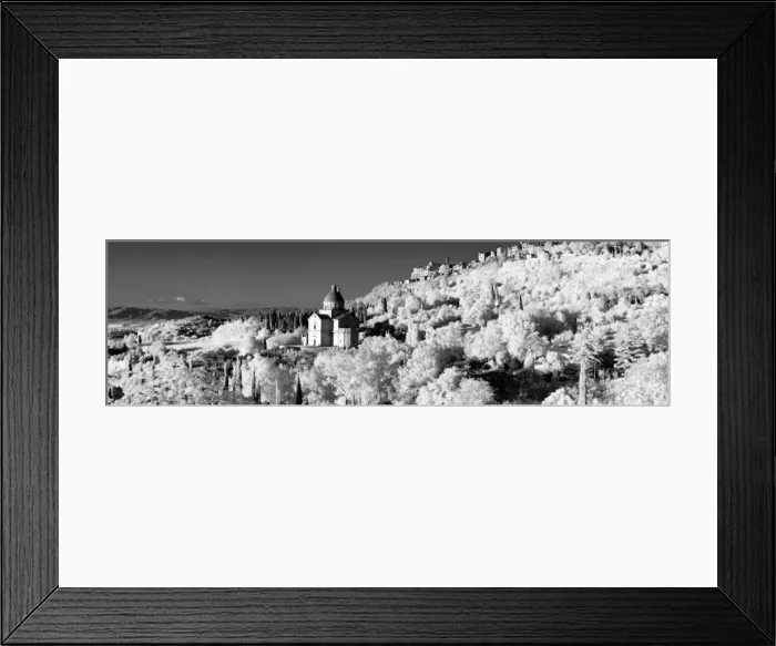 Framed Print : Infrared panorama of Church of San Biagio, Montepulciano, Tuscany, Italy, Europe Framed Print : Infrared panorama of Church of San Biagio, Montepulciano, Tuscany, Italy, Europe