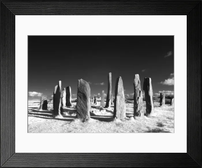 Framed Print : Infrared image of Standing Stones of Callanish, Summer Solstice 2008, Callanish Framed Print : Infrared image of Standing Stones of Callanish, Summer Solstice 2008, Callanish