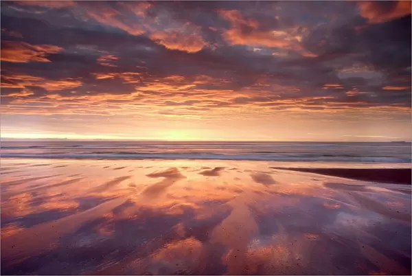 Sunrise, Alnmouth Beach, Alnmouth, Alnwick, Northumberland, England, United Kingdom