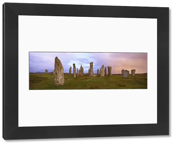 Stone circle at dawn, Callanish, near Carloway, Isle of Lewis, Outer Hebrides