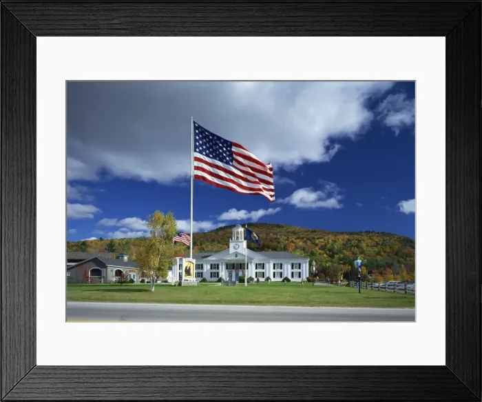 Framed Print : The Stars & Stripes in front of the Heritage Centre, White Mountain National Park Framed Print : The Stars & Stripes in front of the Heritage Centre, White Mountain National Park