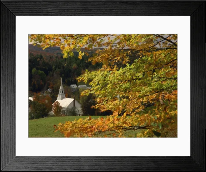 Framed Print : The church at Waits River, during autumn, Vermont, New England, United States of America Framed Print : The church at Waits River, during autumn, Vermont, New England, United States of America