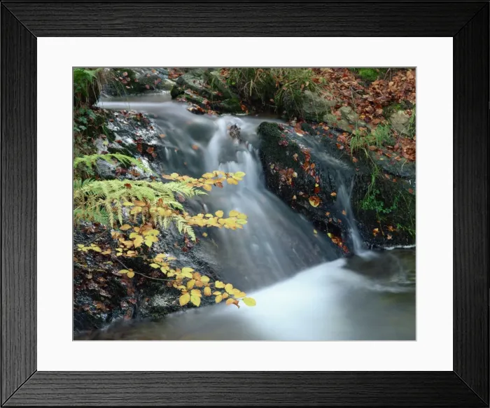 Framed Print : Close-up of stream cascading over rocks in autumn in Scotland, United Kingdom, Europe Framed Print : Close-up of stream cascading over rocks in autumn in Scotland, United Kingdom, Europe