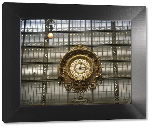 The clock in the Musee d Orsay, Paris, France, Europe