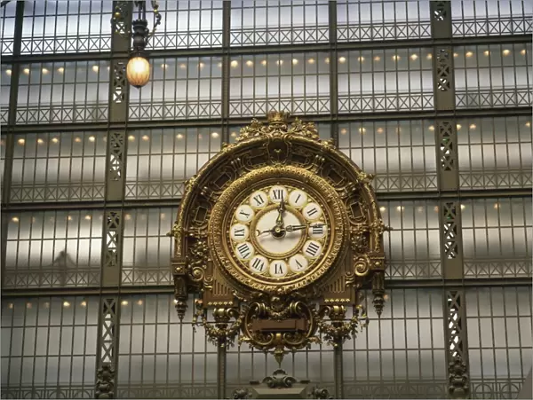 The clock in the Musee d Orsay, Paris, France, Europe