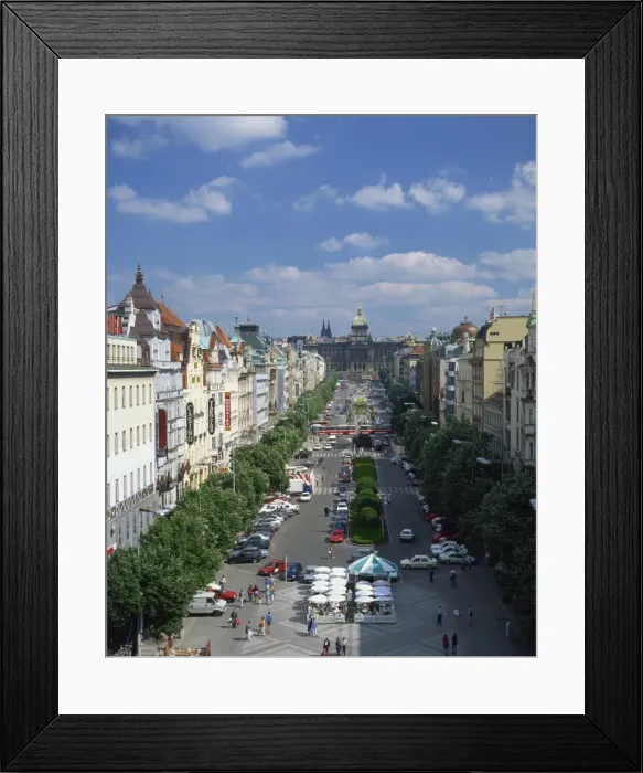 Framed Print : Wenceslas Square in the city of Prague, Czech Republic, Europe Framed Print : Wenceslas Square in the city of Prague, Czech Republic, Europe