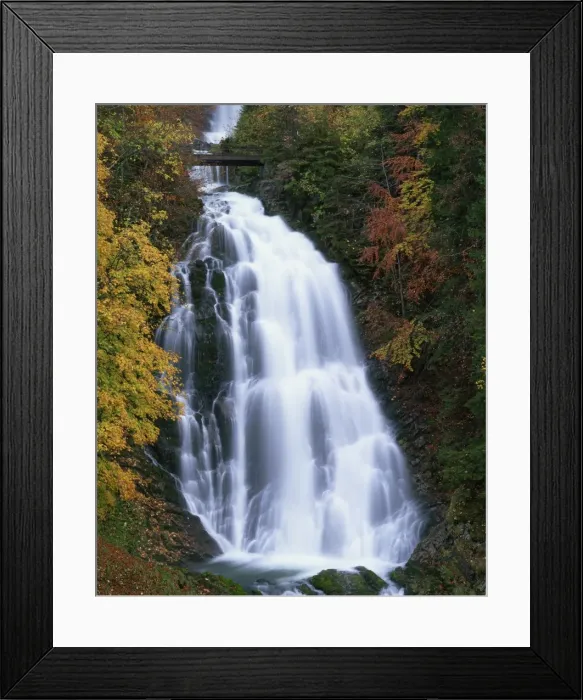 Framed Print : The Giessbach waterfall in autumn in the Bernese Oberland, Switzerland, Europe Framed Print : The Giessbach waterfall in autumn in the Bernese Oberland, Switzerland, Europe