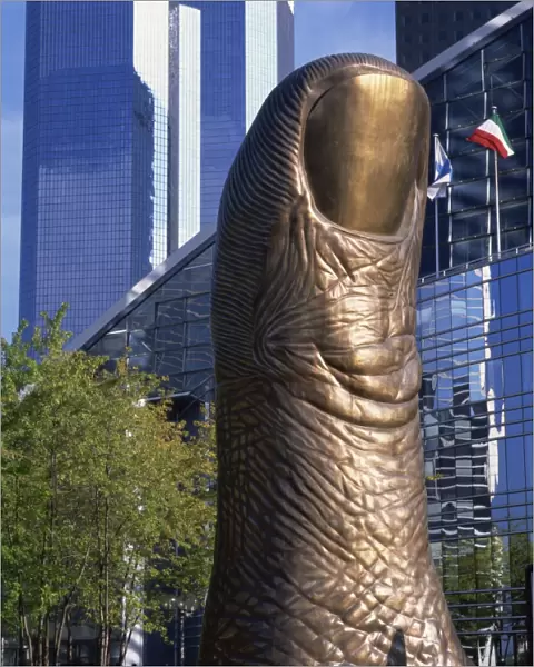 Bronze Thumb sculpture, La Defense, Paris, France, Europe