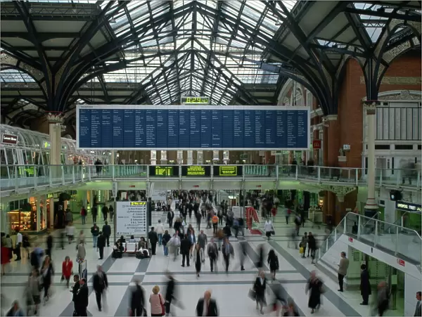 Passenger concourse at Liverpool Street station in London, England, United Kingdom
