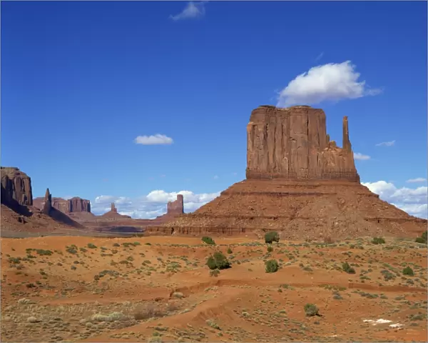 Desert landscape with rock formations in Monument Valley, Arizona, United States of America