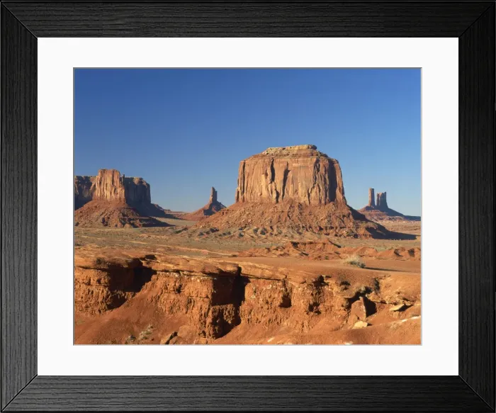 Framed Print : Desert landscape with rock formations in Monument Valley, Arizona, United States of America Framed Print : Desert landscape with rock formations in Monument Valley, Arizona, United States of America