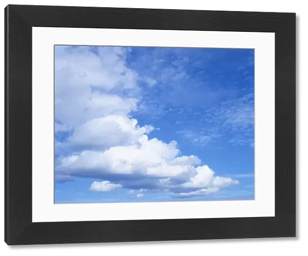 Cloudscape of white clouds in blue skies