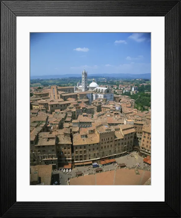 Framed Print : Houses and churches on the skyline of the town of Siena, UNESCO World Heritage Site Framed Print : Houses and churches on the skyline of the town of Siena, UNESCO World Heritage Site