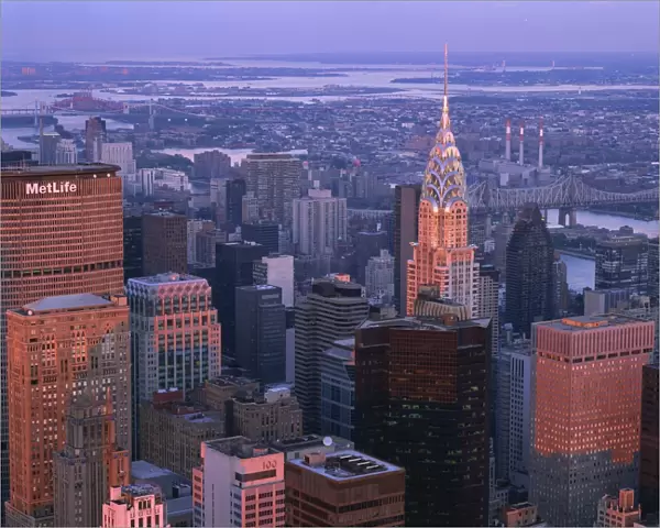 Skyline of the Midtown part of the city at sunset, in New York, United States of America