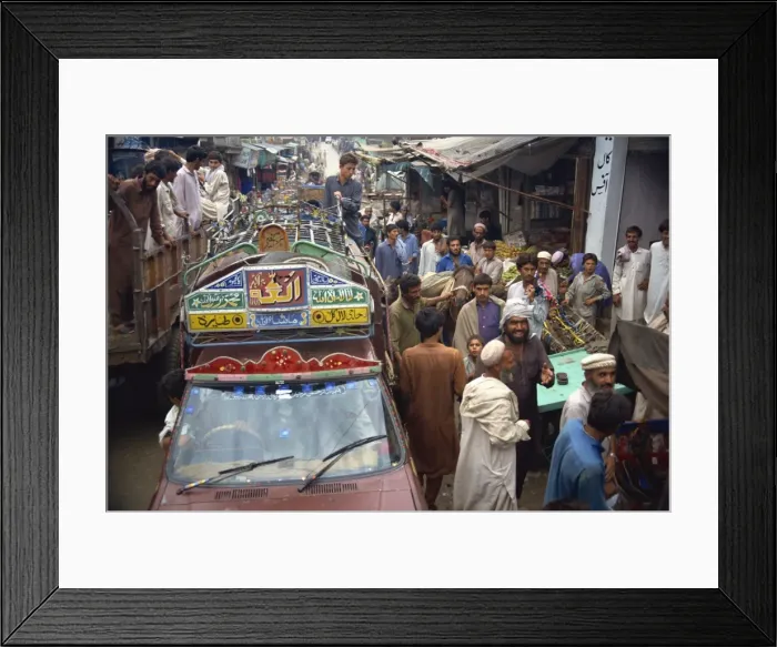 Framed Print : Traffic jam, Swat Valley, Pakistan, Asia Framed Print : Traffic jam, Swat Valley, Pakistan, Asia