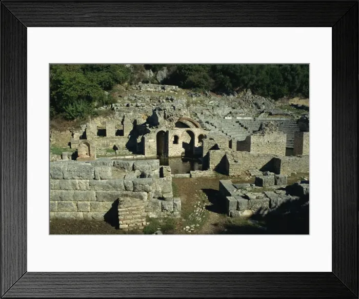 Framed Print : General view of Roman settlement of baths and amphitheatre, Butrint, UNESCO World Heritage Site Framed Print : General view of Roman settlement of baths and amphitheatre, Butrint, UNESCO World Heritage Site