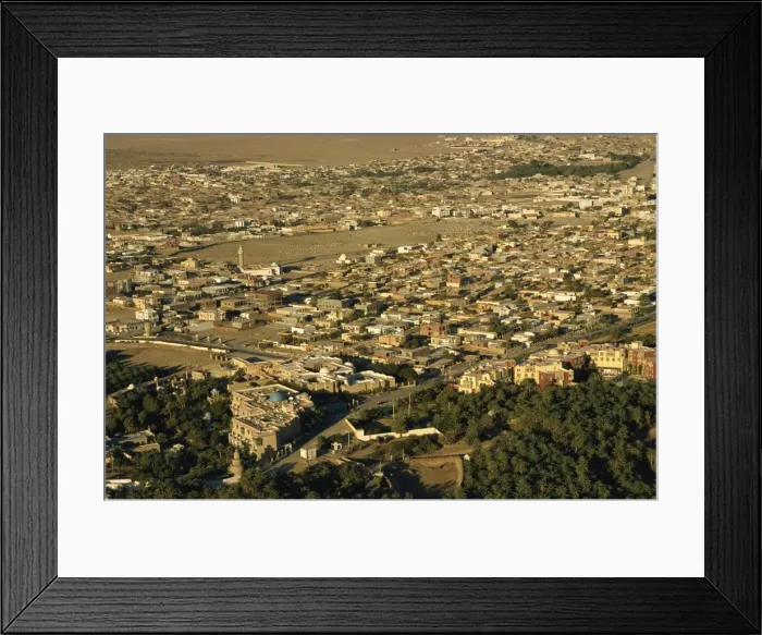 Framed Print : Aerial view from balloon of oasis town of Tozeur, Tunisia, North Africa, Africa Framed Print : Aerial view from balloon of oasis town of Tozeur, Tunisia, North Africa, Africa