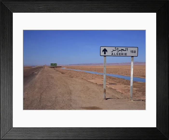 Framed Print : Causeway over salt flats, Chott El Jerid, Tunisia, North Africa, Africa Framed Print : Causeway over salt flats, Chott El Jerid, Tunisia, North Africa, Africa