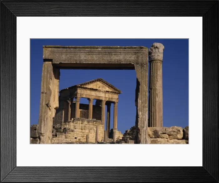 Framed Print : The Capitol, Roman site of Dougga, UNESCO World Heritage Site, Tunisia Framed Print : The Capitol, Roman site of Dougga, UNESCO World Heritage Site, Tunisia