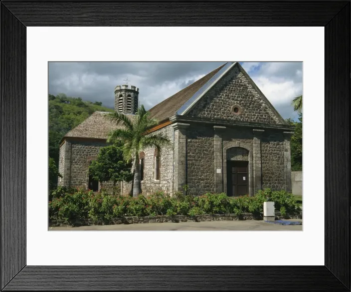 Framed Print : Chapel of Notre Dame de la Salette, St. Leu, Reunion, Africa Framed Print : Chapel of Notre Dame de la Salette, St. Leu, Reunion, Africa