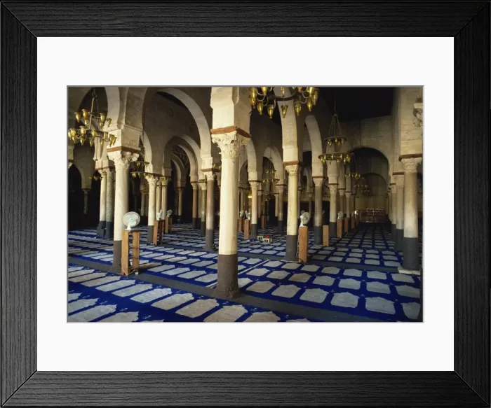 Framed Print : Interior, Grand Mosque, Kairouan, UNESCO World Heritage Site, Tunisia, North Africa Framed Print : Interior, Grand Mosque, Kairouan, UNESCO World Heritage Site, Tunisia, North Africa