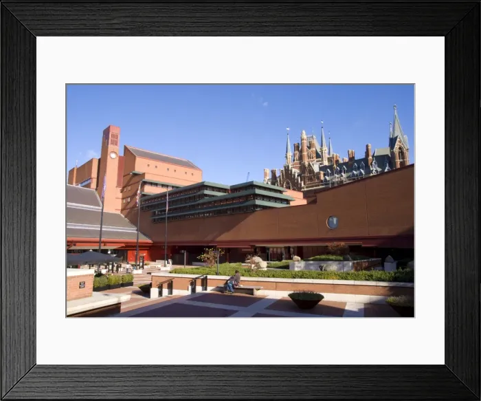 Framed Print : British Library and St. Pancras station beyond, London, England, United Kingdom, Europe Framed Print : British Library and St. Pancras station beyond, London, England, United Kingdom, Europe