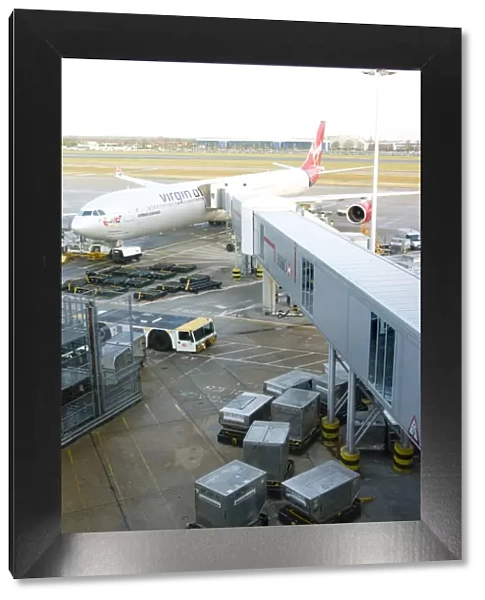 Aeroplane on ground, Heathrow Airport, London, England, United Kingdom, Europe